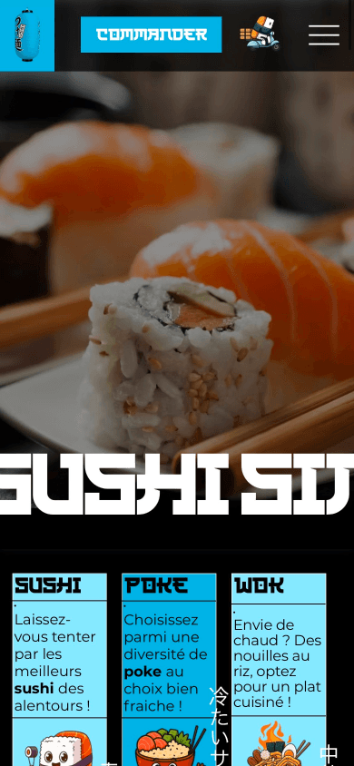 Site Similan Sushi en version mobile responsive